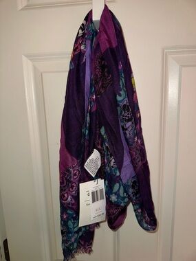 Disney Purple Floral Print Women’s Scarf